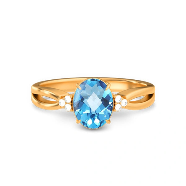 Blue Topaz Panchdhatu Ring R46