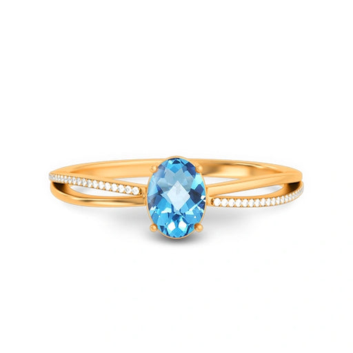 Blue Topaz Panchdhatu Ring R47