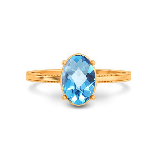 Blue Topaz Panchdhatu Ring R48