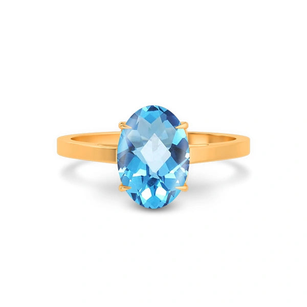 Blue Topaz Panchdhatu Ring R49