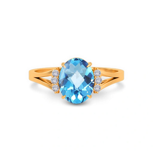 Blue Topaz Panchdhatu Ring R52