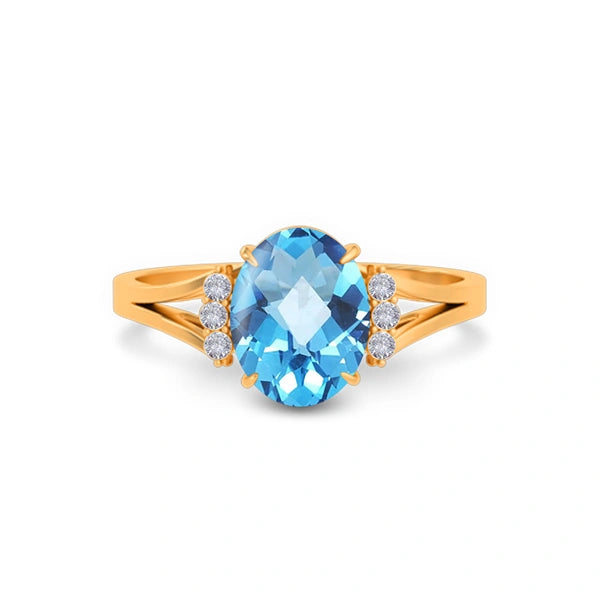 Blue Topaz Panchdhatu Ring R52