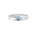 Blue Topaz Platinum Ring R1