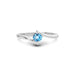 Blue Topaz Platinum Ring R2