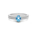 Blue Topaz Platinum Ring R3