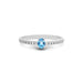 Blue Topaz Platinum Ring R4