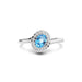 Blue Topaz Platinum Ring R5