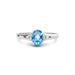Blue Topaz Platinum Ring R6