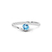 Blue Topaz Platinum Ring R8