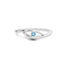 Blue Topaz Platinum Ring R9