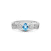 Blue Topaz Platinum Ring R10