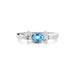 Blue Topaz Platinum Ring R12