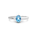 Blue Topaz Platinum Ring R13