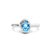 Blue Topaz Platinum Ring R14