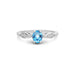 Blue Topaz Platinum Ring R15