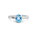Blue Topaz Platinum Ring R16