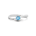 Blue Topaz Platinum Ring R17