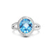 Blue Topaz Platinum Ring R21