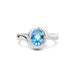 Blue Topaz Platinum Ring R22