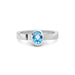 Blue Topaz Platinum Ring R23