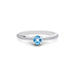 Blue Topaz Platinum Ring R25