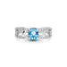 Blue Topaz Platinum Ring R34