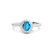 Blue Topaz Platinum Ring R35