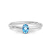 Blue Topaz Platinum Ring R39