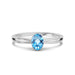 Blue Topaz Platinum Ring R43