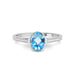 Blue Topaz Platinum Ring R53