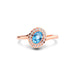 Blue Topaz Rose Gold Ring R5