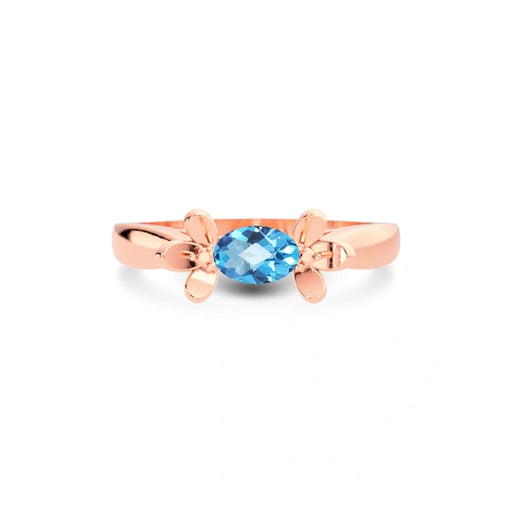 Blue Topaz Rose Gold Ring R12