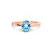 Blue Topaz Rose Gold Ring R16
