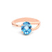 Blue Topaz Rose Gold Ring R19