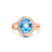 Blue Topaz Rose Gold Ring R21