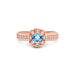 Blue Topaz Rose Gold Ring R30