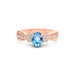 Blue Topaz Rose Gold Ring R31