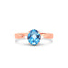 Blue Topaz Rose Gold Ring R42