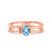 Blue Topaz Rose Gold Ring R45