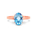 Blue Topaz Rose Gold Ring R49