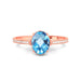 Blue Topaz Rose Gold Ring R50