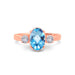 Blue Topaz Rose Gold Ring R51