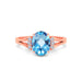 Blue Topaz Rose Gold Ring R52