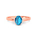 Blue Topaz Rose Gold Ring R54