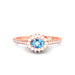Blue Topaz Rose Gold Ring R55