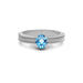Blue Topaz Sterling Silver Ring R3
