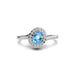 Blue Topaz Sterling Silver Ring R5