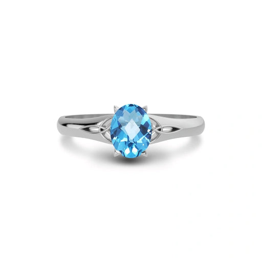 Blue Topaz Sterling Silver Ring R6