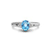 Blue Topaz Sterling Silver Ring R6