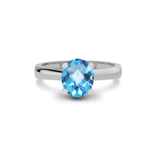 Blue Topaz Sterling Silver Ring R7